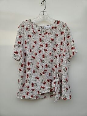 Avenue Collection Polka Dot And Floral Blouse Size 2X